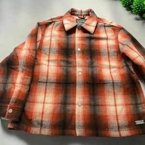 Levis Portola Chore Jacket Mens Small Snap Closure Utility Pockets